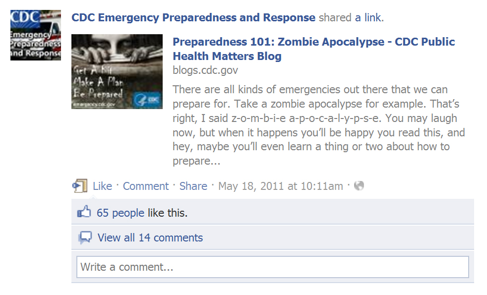 Zombie apocalypse: CDC offers useful advice for any emergency