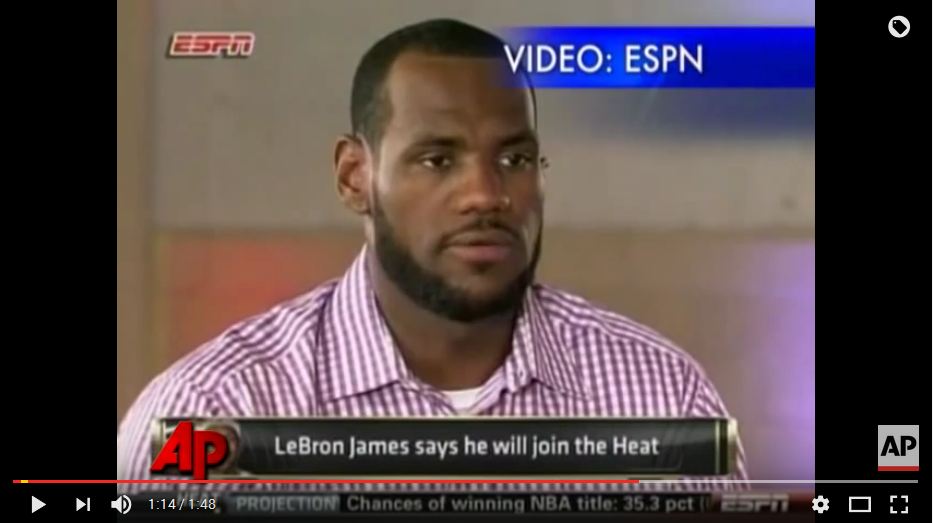 lebron james the decision